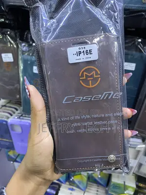 Wenbaby Caseme Leather Flip Case With Card Slots for iPhone 16e