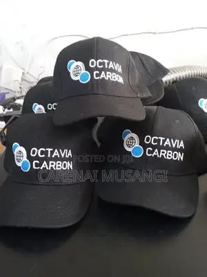 Black Printed Caps