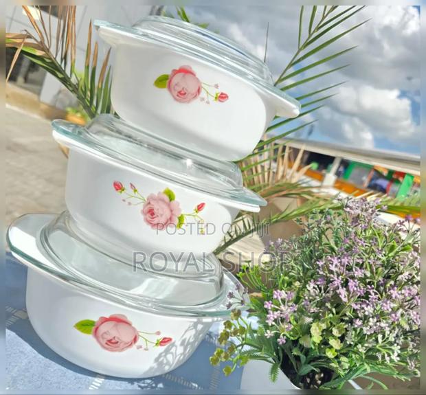 3pcs Glass Casserole