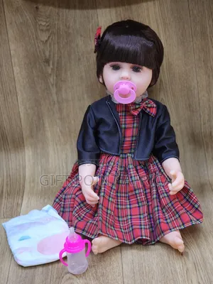 45cm Big Silicon White Doll With Pacifier And Diapers For Kids