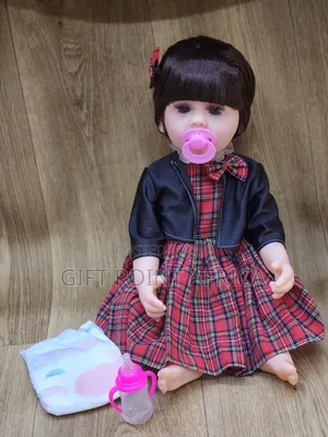 45cm Big Silicon White Doll With Pacifier And Diapers For Kids