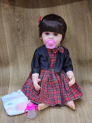 45cm Big Silicon White Doll With Pacifier And Diapers For Kids