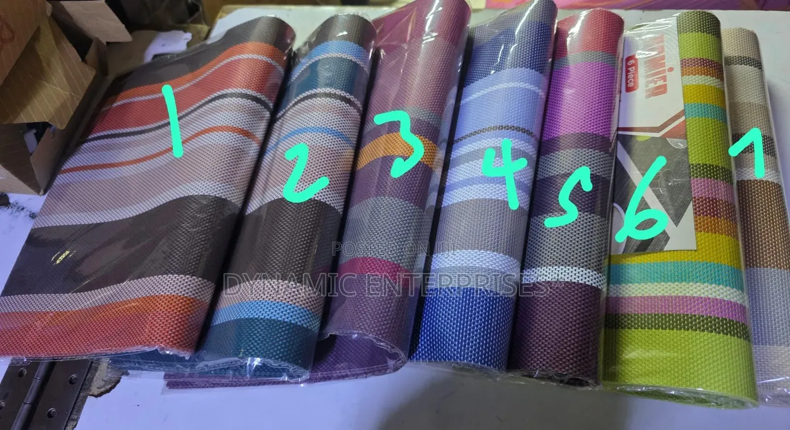 6pcs Mat Wooven PVC Set