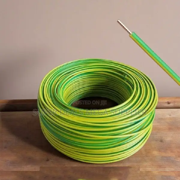 Yellow Green Electrical Wire 2.5mm PVC Insulated Solid Core Cable