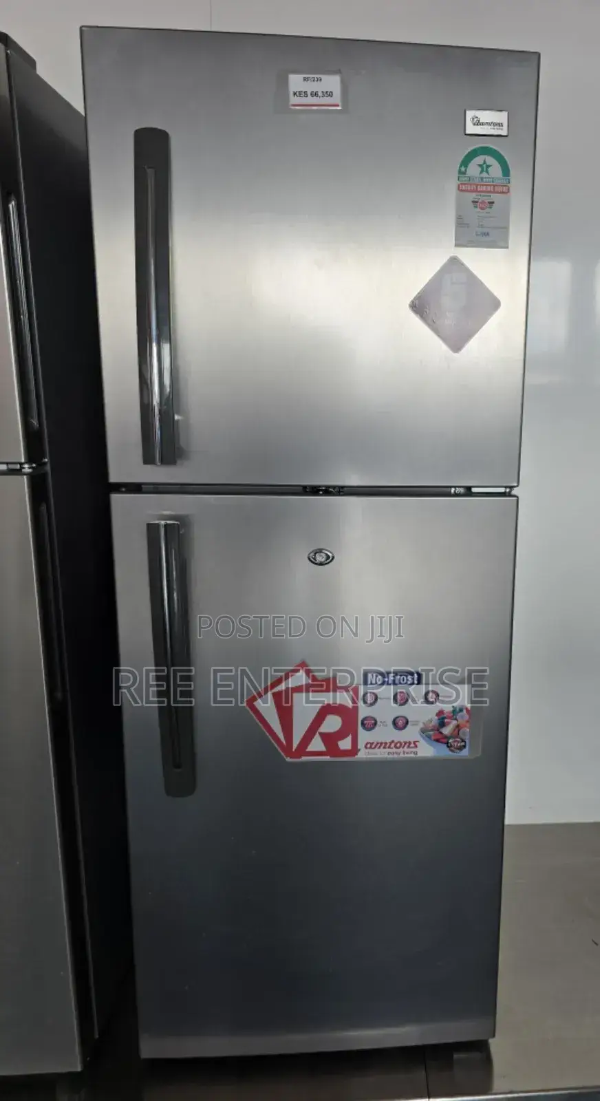 Ramtons Rf/239-196 Litres Double Door No Frost Fridge-Silver