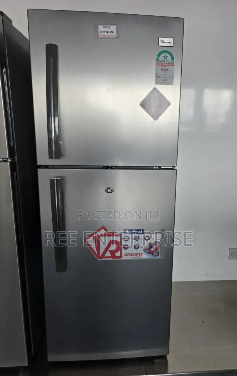 196 Litres Double Door No Frost Fridge-Silver Brand New Ramtons