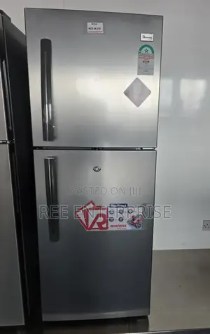 196 Litres Double Door No Frost Fridge-Silver Brand New Ramtons