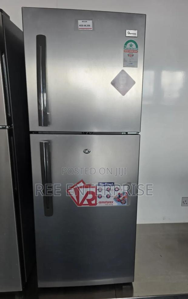 196 Litres Double Door No Frost Fridge-Silver Brand New Ramtons