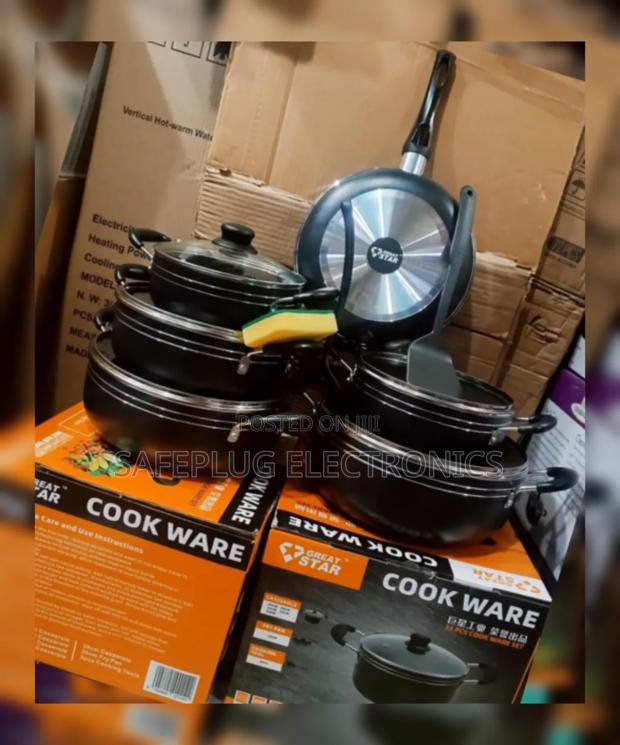 Great Star 14pc Set: 5 Pots (20-30cm), 26cm Pan + 3 Utensils" - main view