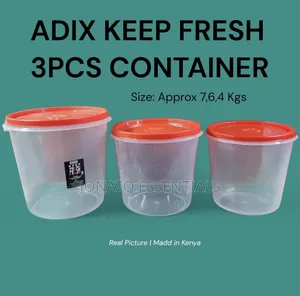 Adix Keep Fresh 3pcs Food Storage Containers Set, Cereal Jars