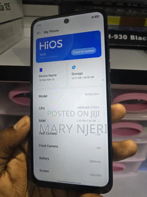 Tecno Pop 10 64 GB Black - thumbnail 3