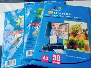 Glossy Inkjet Photo Sticker Paper A3 Available