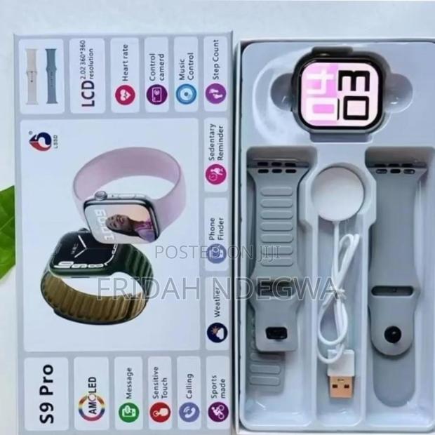 *S9pro Smart Watch 2 Straps*