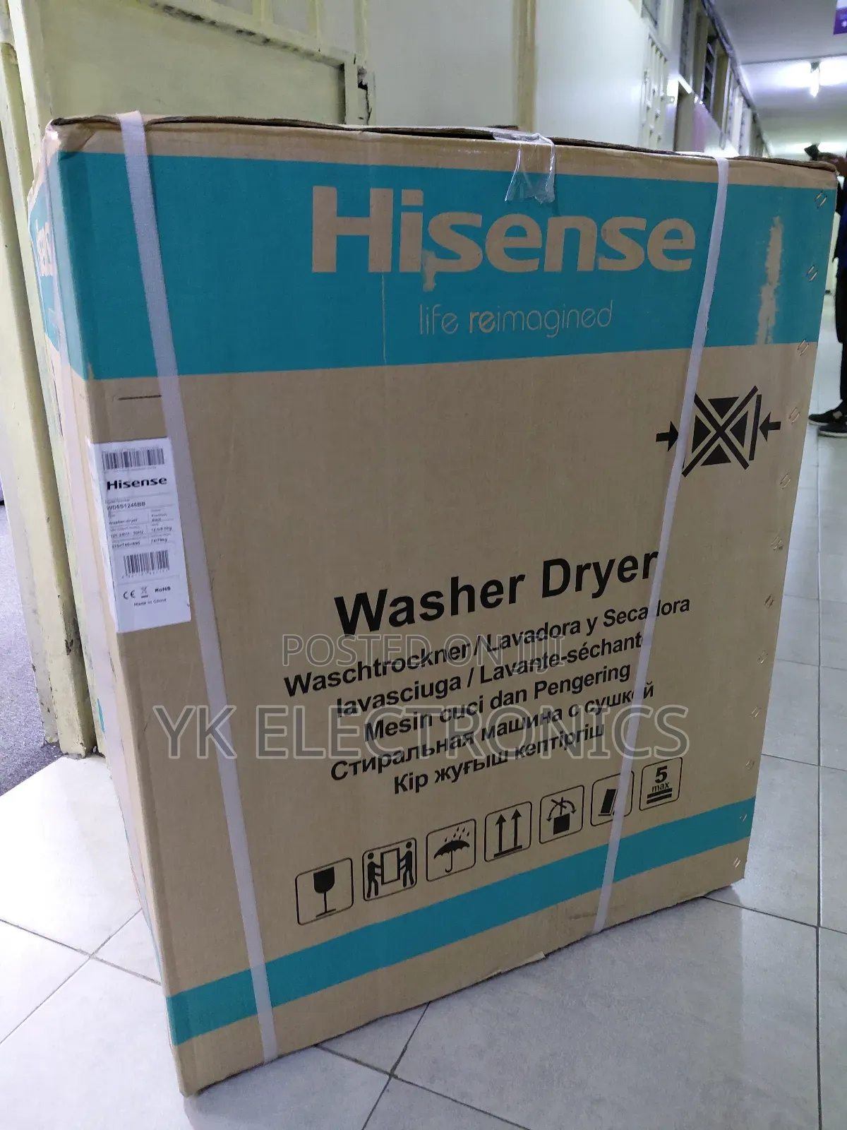 Hisense Wd5s1245bb 12kg Front Load Wash Dry Washing Machine