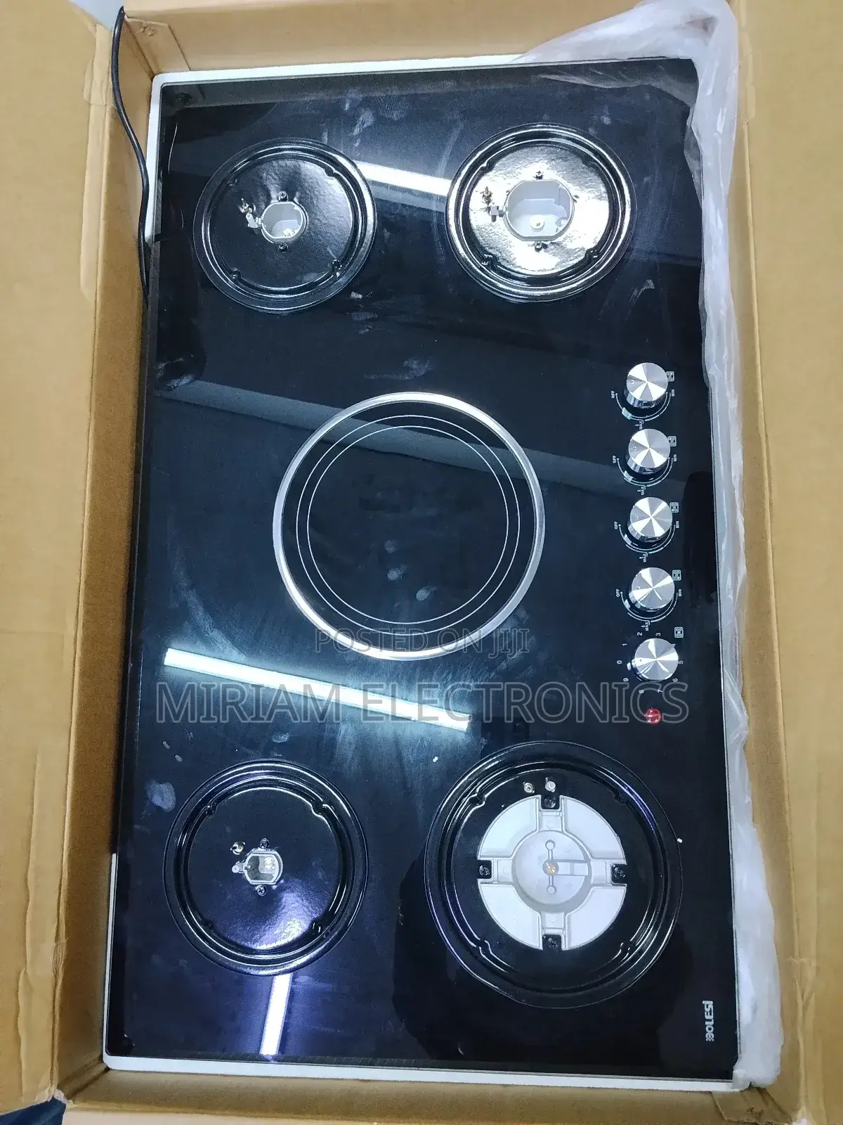 Bolesi 4+1 Cast Iron With Gas Sensor 60*90 – Hob-Hb-59305d