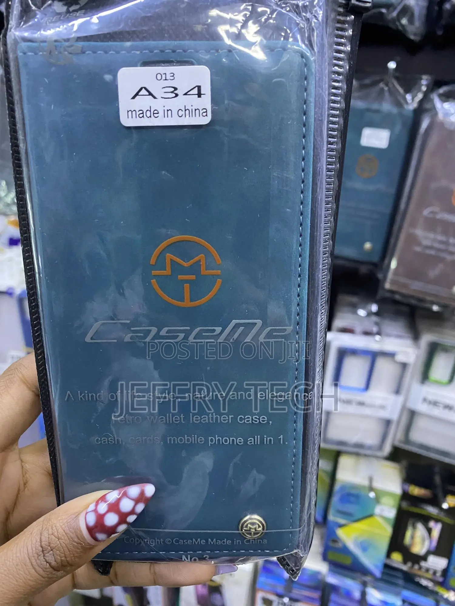Byfon Samsung Galaxy A34 Casme Leather Flip Case With Card Slots