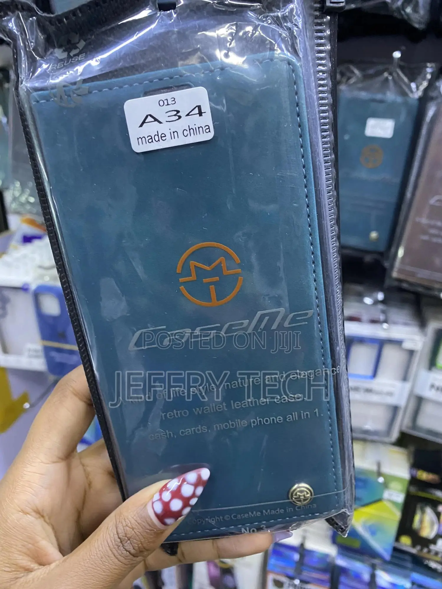 Byfon Samsung Galaxy A34 Casme Leather Flip Case With Card Slots