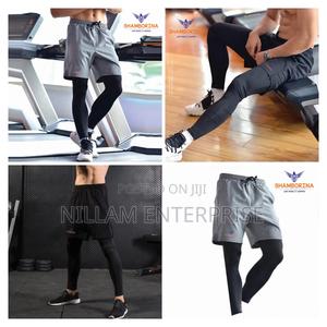 2 in 1 Mens Gym Short With Leggings