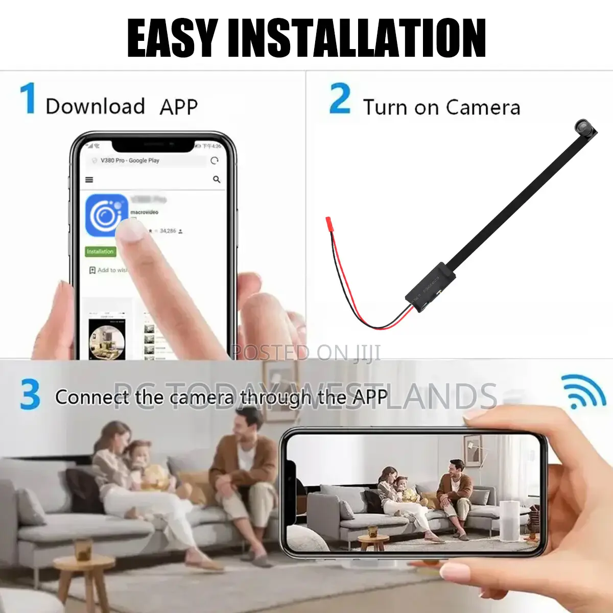 1080p Cam Hd Wireless Wifi Security Mini Micro Spycam Diy Cam