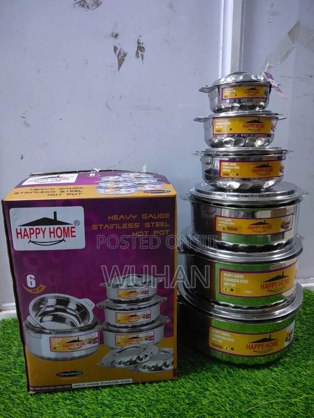 Happy Home 6 Pieces Stainless Steel Hot Pots
