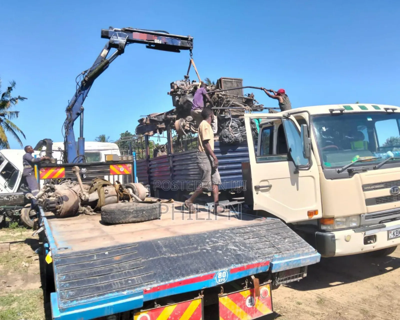 Tata 2516 Fitted With 5tons Crane and Lowbed Self Loading