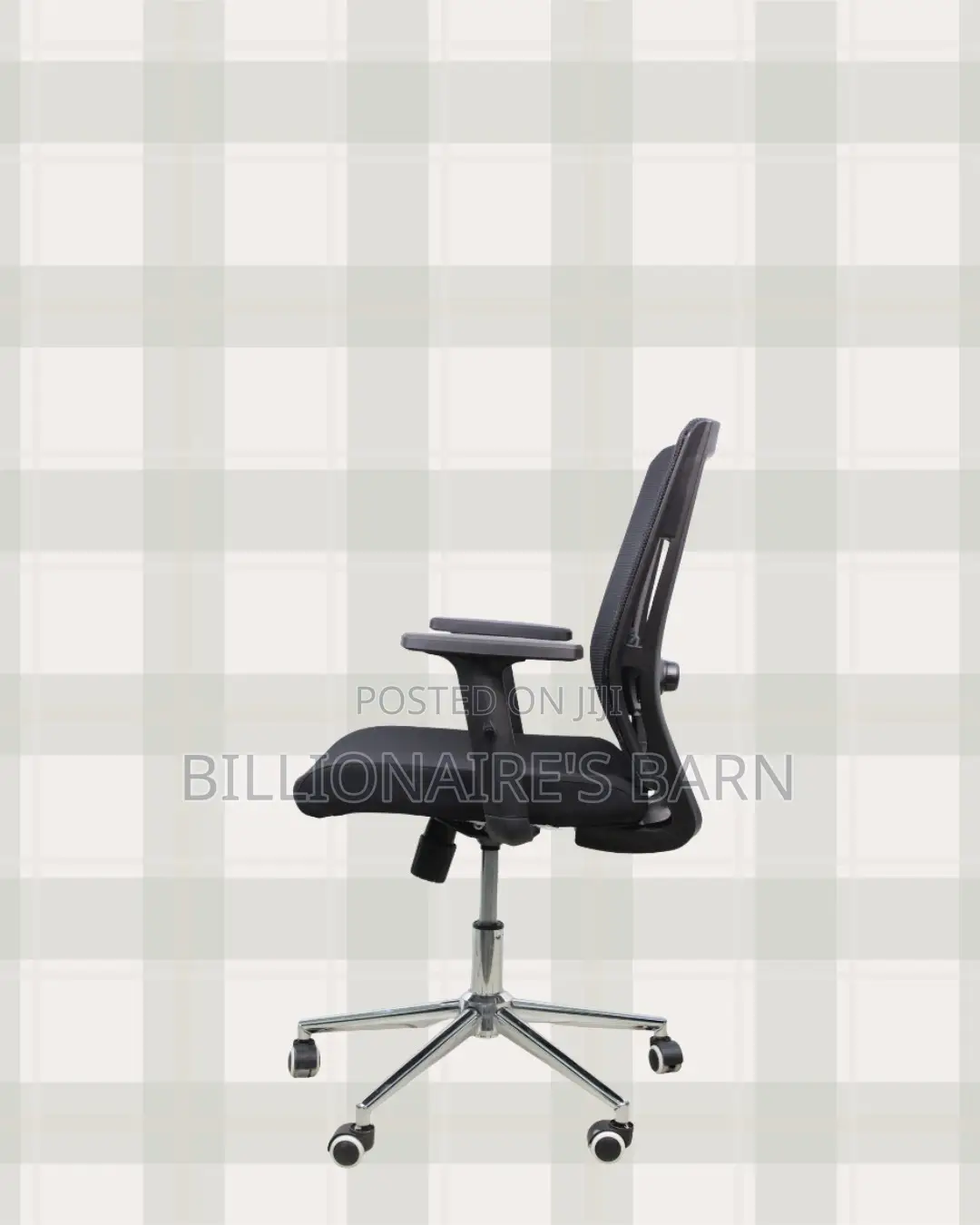 The Barn Origin Mid-Back Chrome Chair | Chrome Base, Modern Look