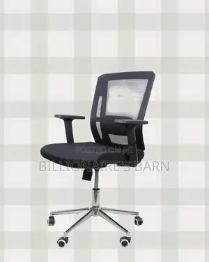 The Barn Origin Mid-Back Chrome Chair | Chrome Base, Modern Look