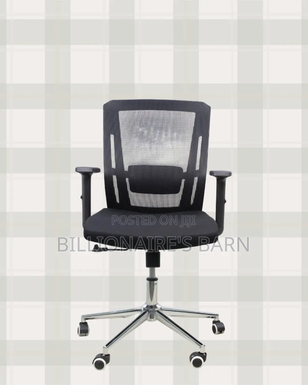 The Barn Origin Mid-Back Chrome Chair | Chrome Base, Modern Look