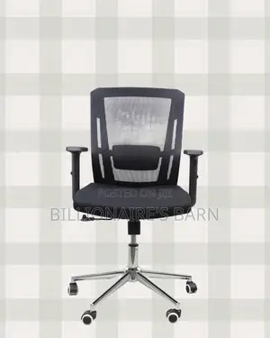 The Barn Origin Mid-Back Chrome Chair | Chrome Base, Modern Look
