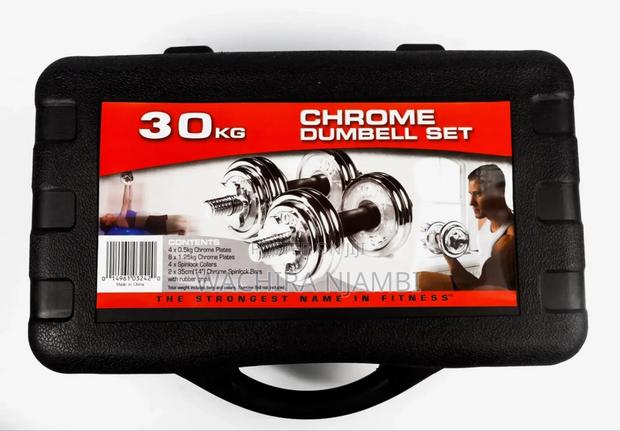 30 Kg Chrome Dumbbell Set With a Carry Case - main view