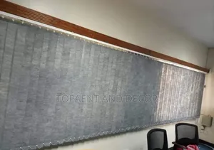 All Grey Vertical Office Window Blinds for Big Size Window
