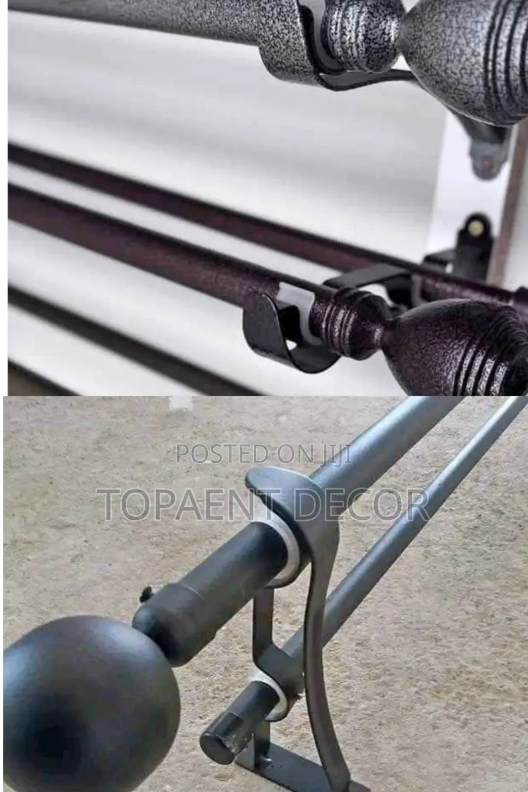 Powder Coated Grey ,Black And Brown Non Rusting Curtain Rods