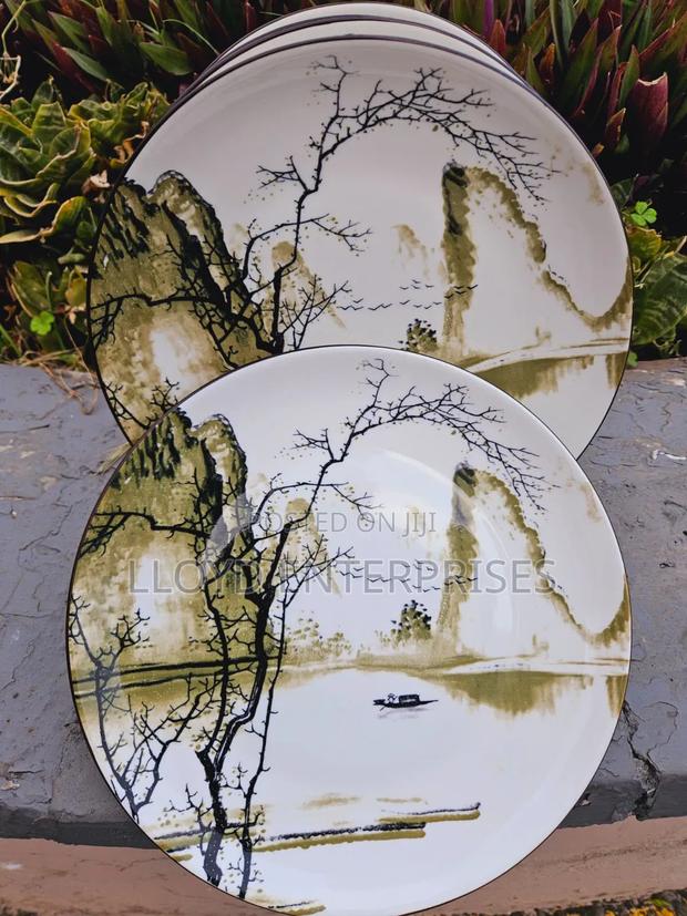 6pcs Green Patched Tree Plates - main view