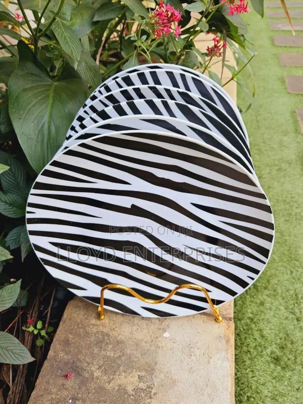 6pcs Zebra Ceramic Plates - main view