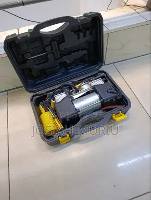Portable Double Cylinder Car Air Compressor Kit With Tyre Repair Kit