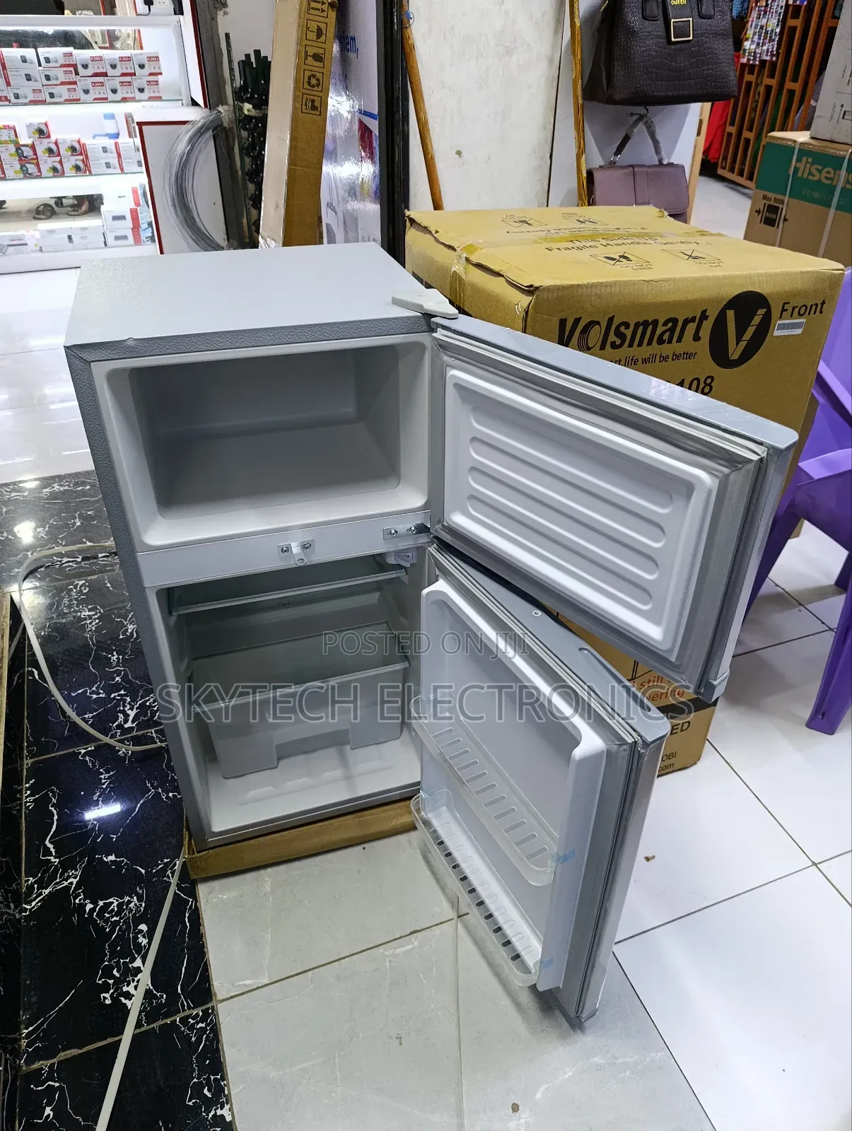 Volsmart 108l Double Doors Vl-Bcd108: Energy Saving Refrigerator