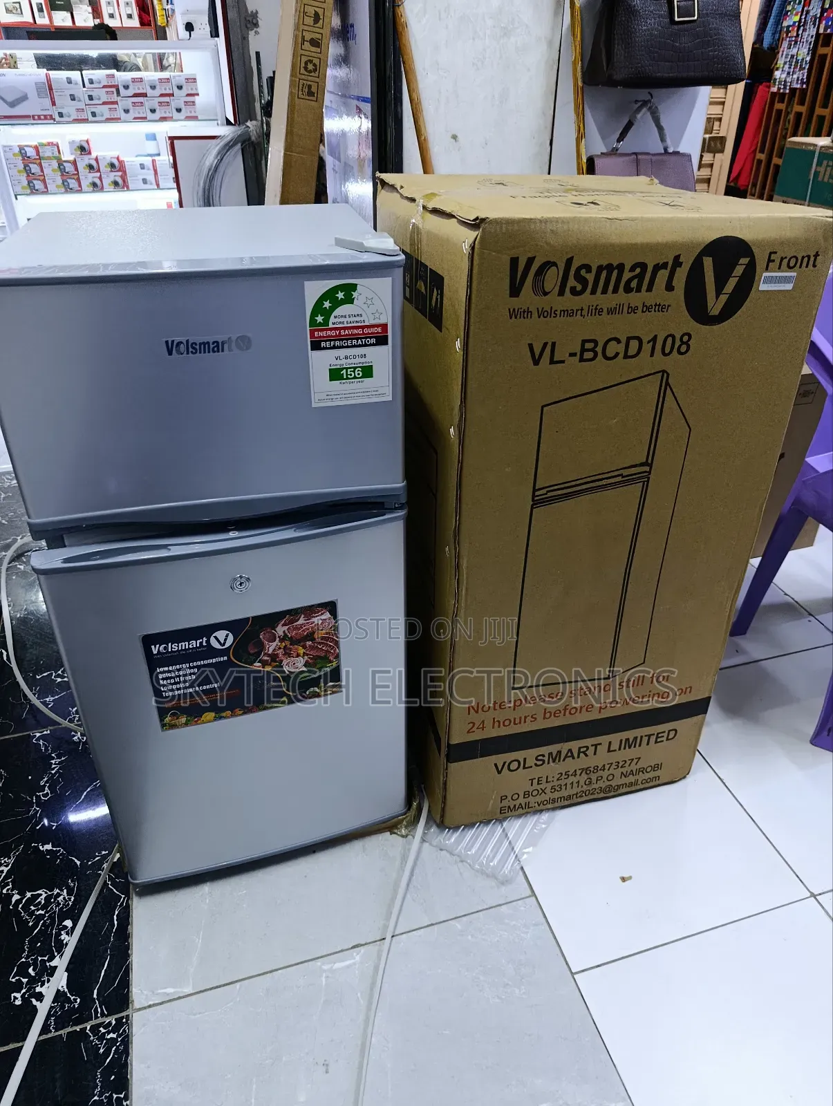 Volsmart 108l Double Doors Vl-Bcd108: Energy Saving Refrigerator