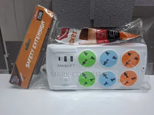 Fk Extension Cable.6 Way F7 Socket. 2 - Usb, Type C Ports. Heavy Duty