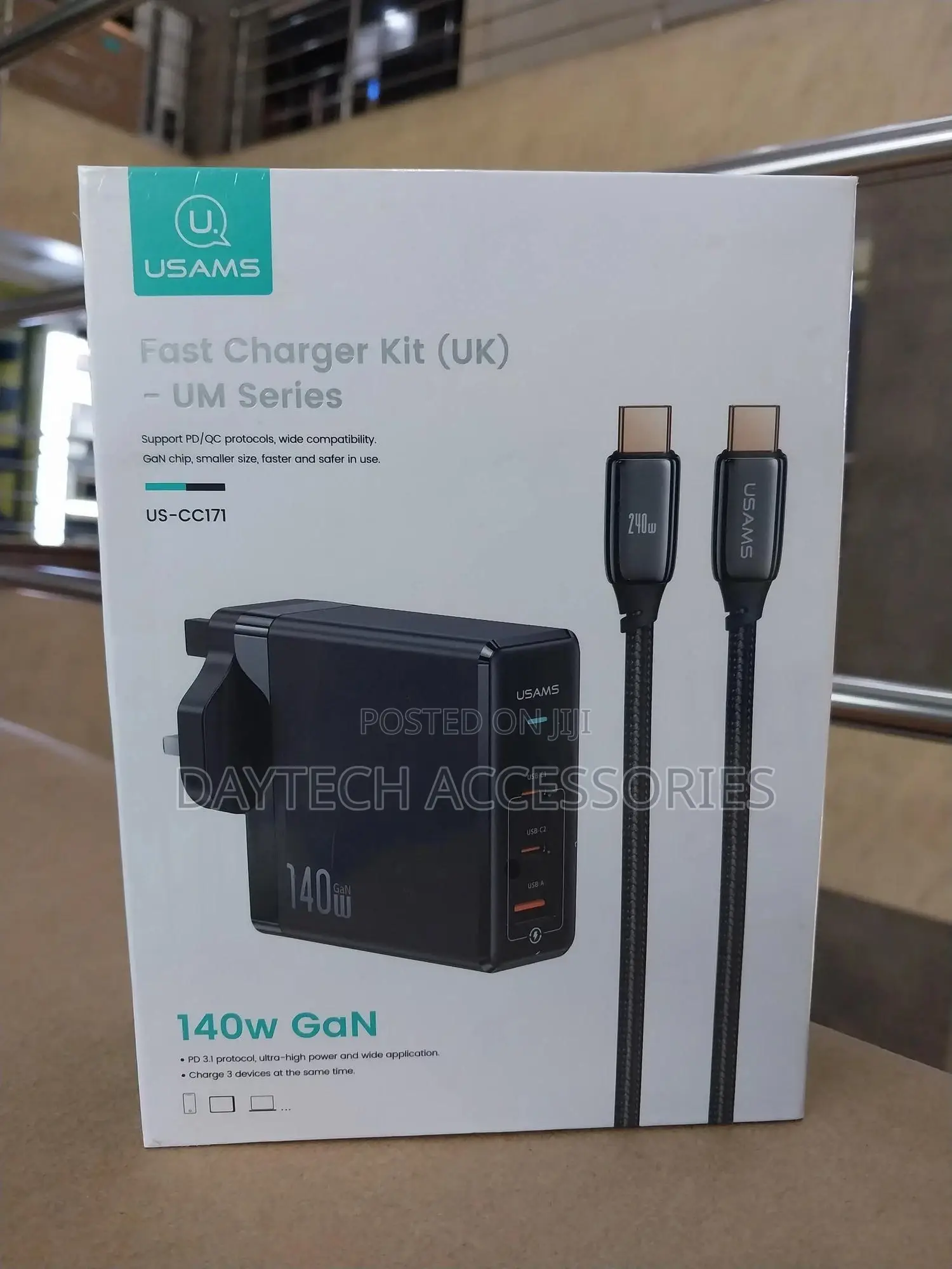 Usams 140w Gan Fast Wall Charger - Cc171