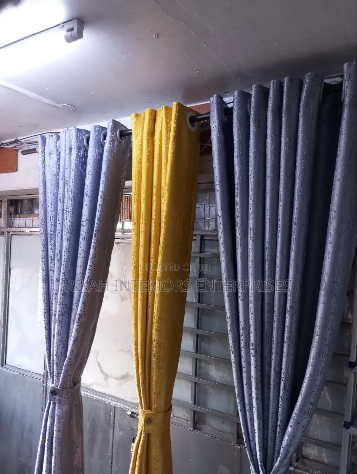 Beautiful Grey and Mustard Quality Curtains