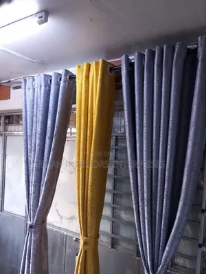 Beautiful Grey and Mustard Quality Curtains