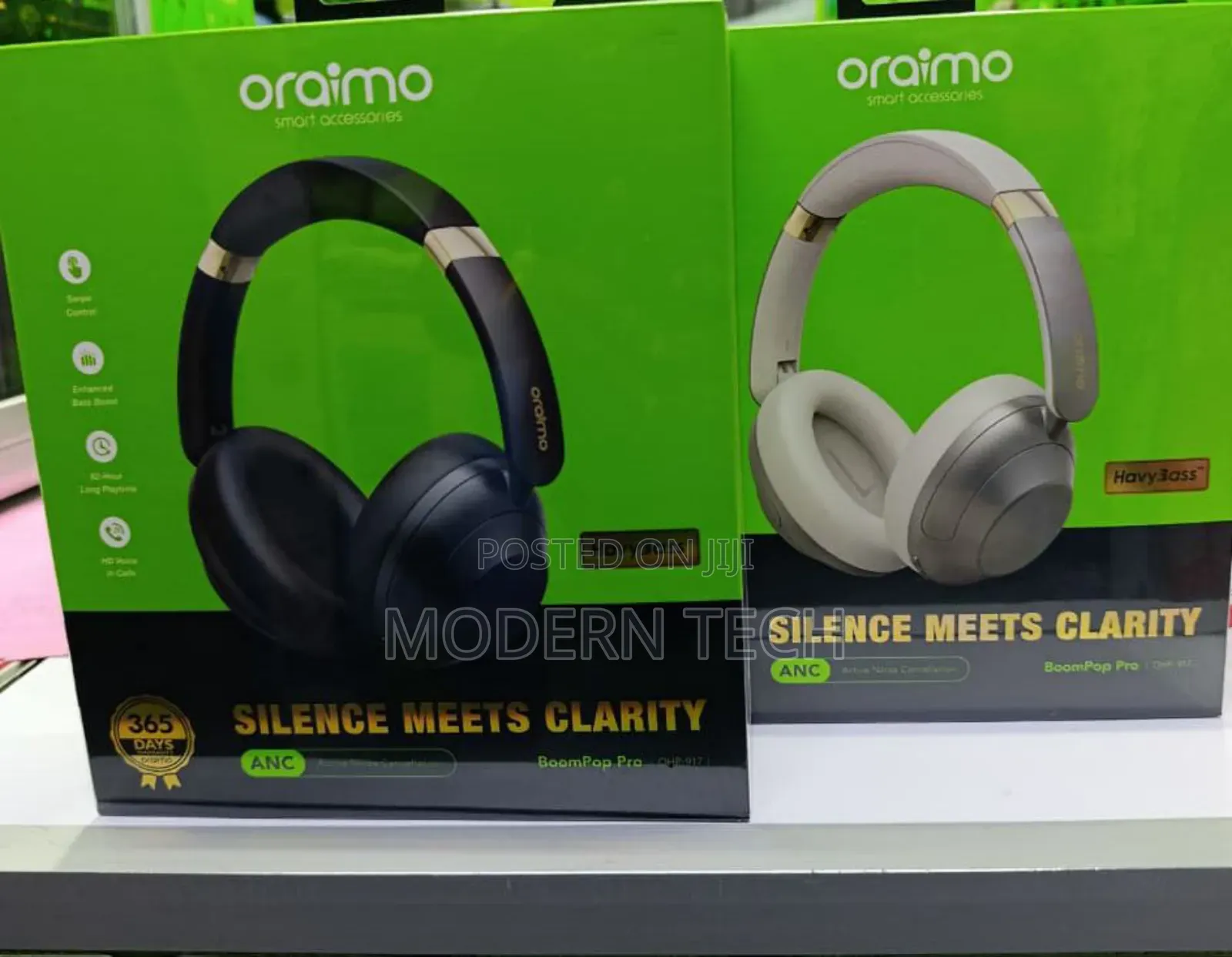 Oraimo Boompop Pro Anc Over-Ear Headphones 82hrs Playtime