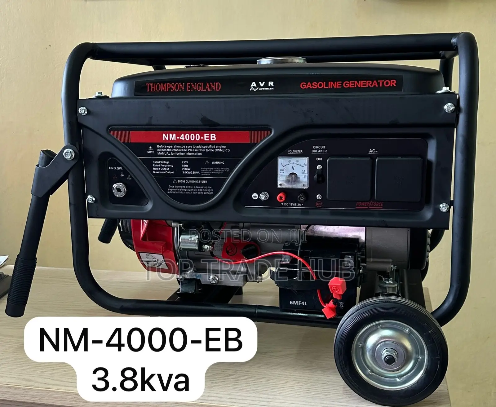 Thompson England Petrol Generator 4kva | Trolley Type | Key Start