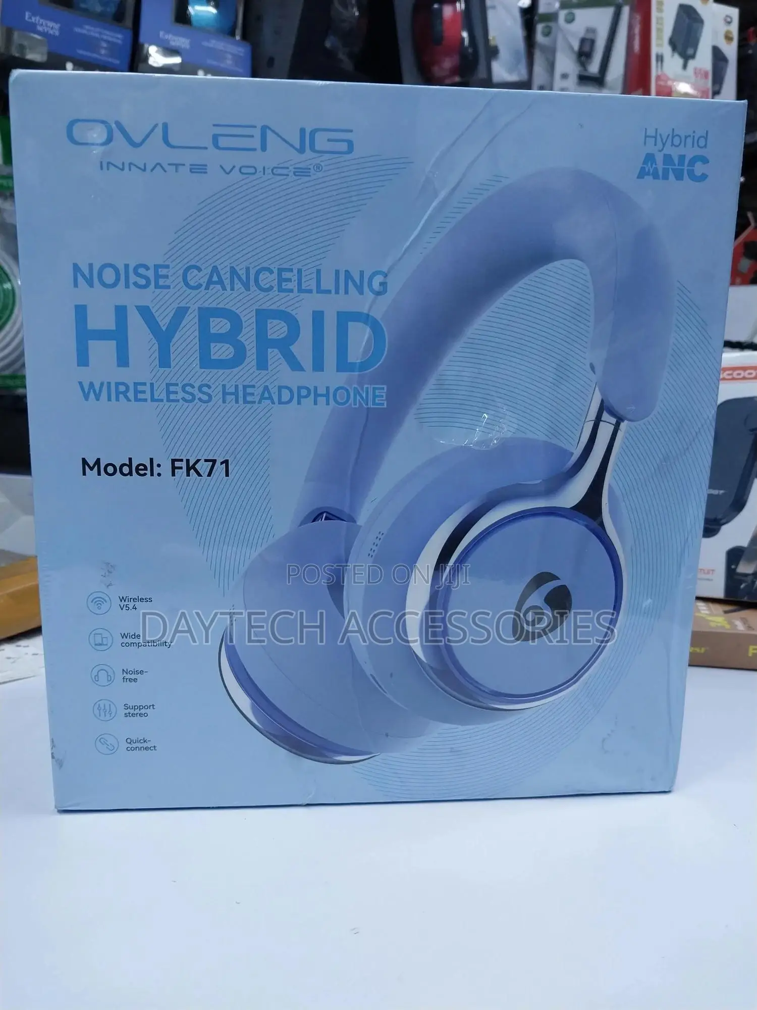 The Ovleng Fk71 Hybrid Anc Wireless Headphones.