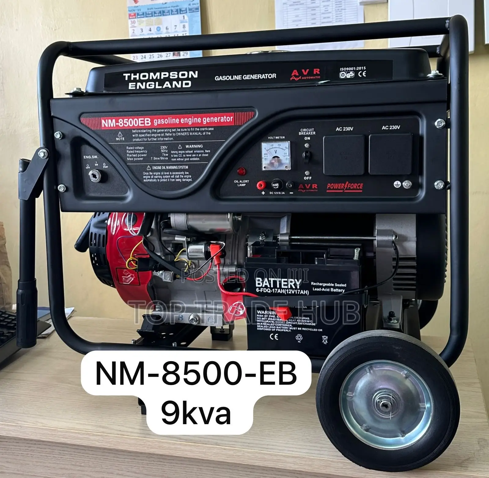 Heavy-duty Thompson 🏴󠁧󠁢󠁥󠁮󠁧󠁿 Gasoline Generator 9kva Trolley Type