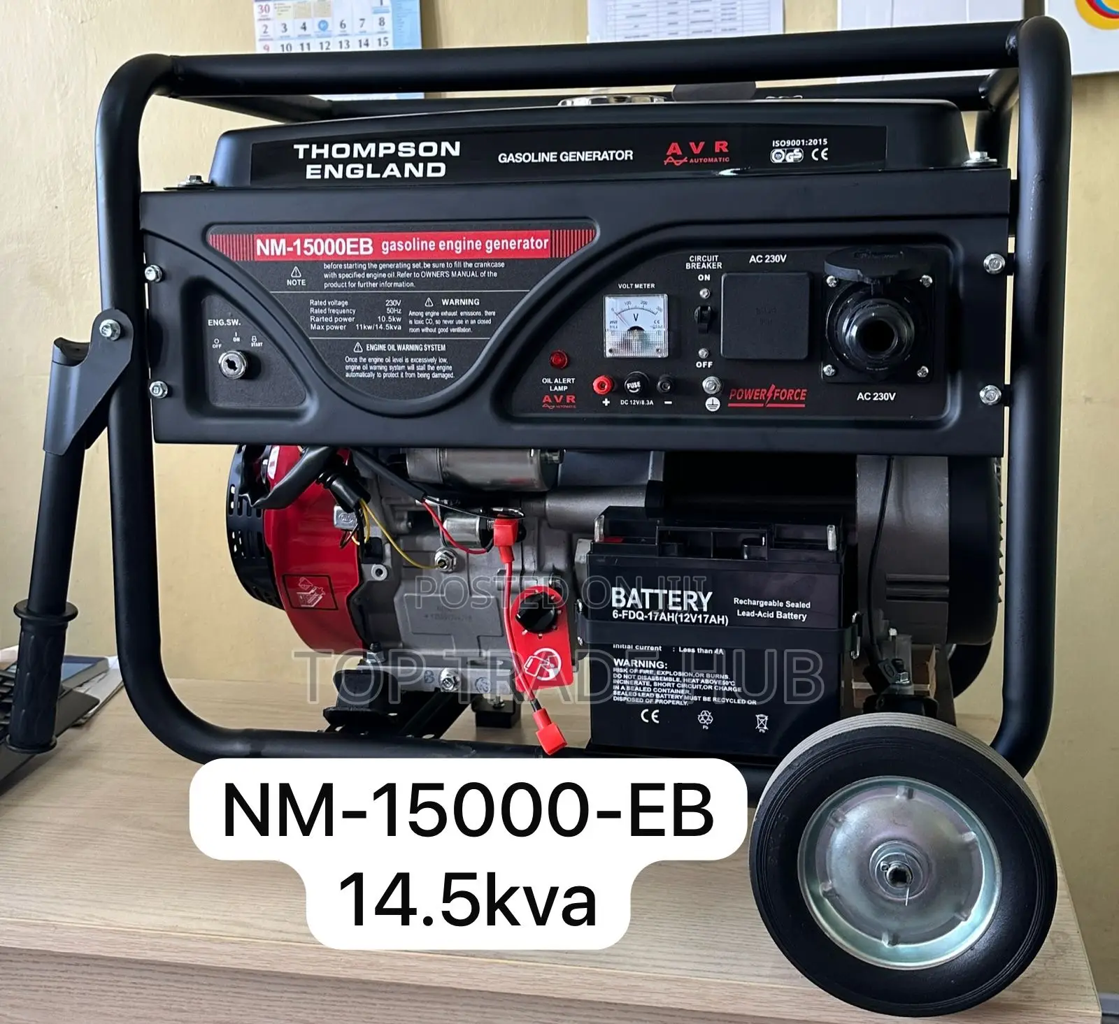 Heavy-duty Thompson England Petrol Generator 15kva - Single Phase