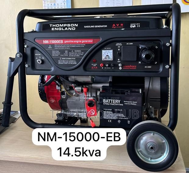 Heavy-duty Thompson England Petrol Generator 15kva - Single Phase