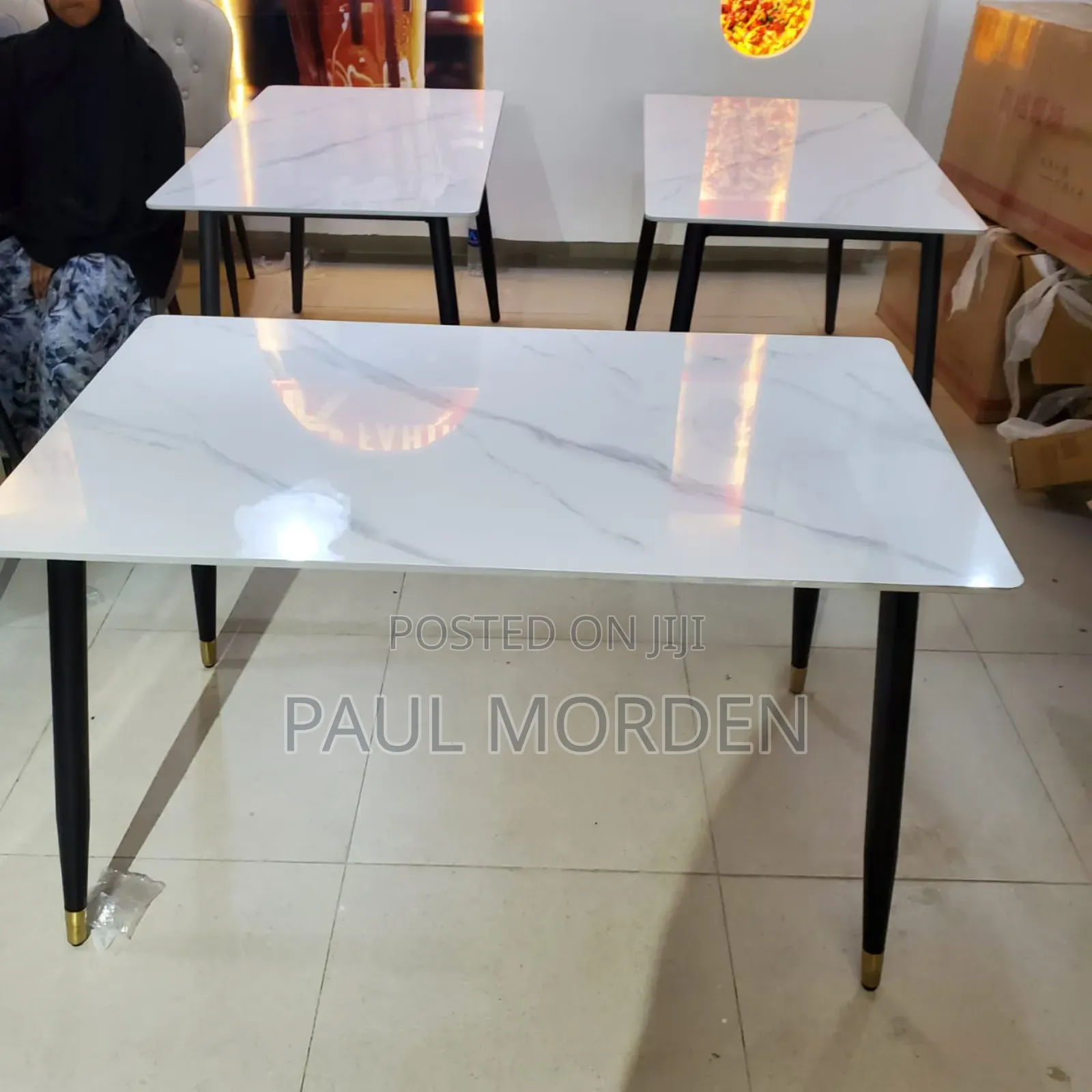 Elegant Dining Rectangular Table (Marble Top)