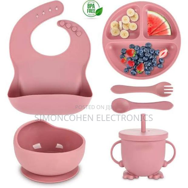 6pcs Silicone Baby Feeding Cutlery Set - main view