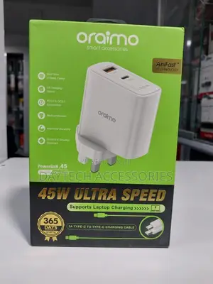 Oraimo Powergan 45 45w Fast Charging Charger Kit.